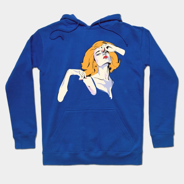 The Blonde Girl Says Hello Hoodie by Wulfland Arts